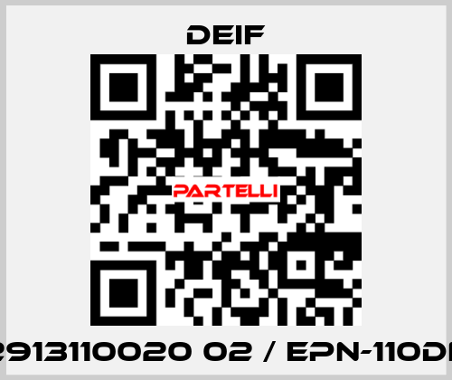 2913110020 02 / EPN-110DN Deif