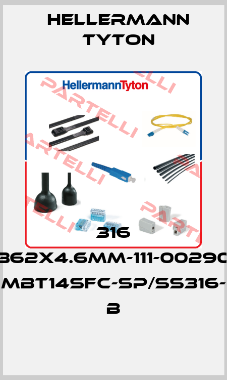 316 362X4.6MM-111-00290 MBT14SFC-SP/SS316- B Hellermann Tyton