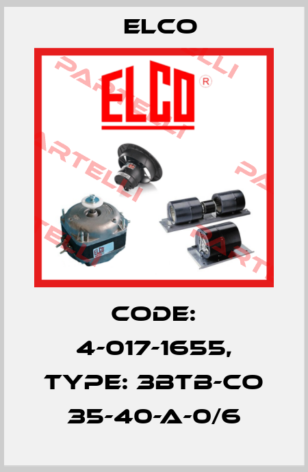 Code: 4-017-1655, Type: 3BTB-CO 35-40-A-0/6 Elco
