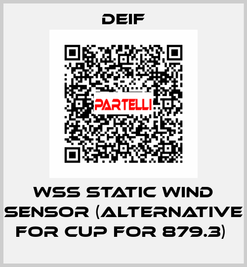 WSS STATIC WIND SENSOR (ALTERNATIVE FOR CUP FOR 879.3)  Deif
