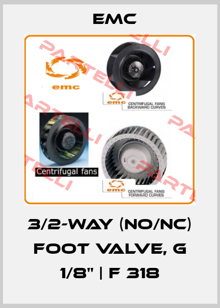 3/2-way (NO/NC) foot valve, G 1/8" | F 318 Emc
