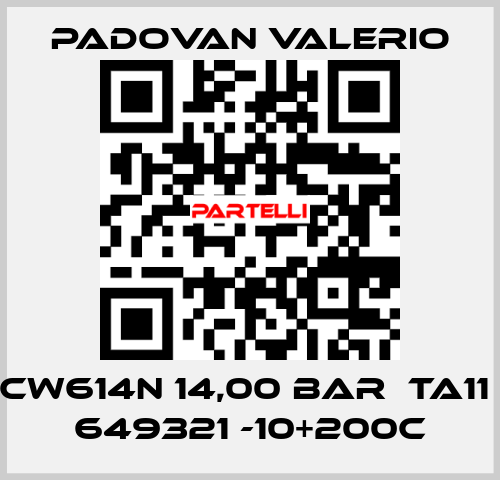CW614N 14,00 BAR  TA11  649321 -10+200C PADOVAN VALERIO