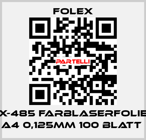 X-485 FARBLASERFOLIE A4 0,125MM 100 BLATT  Folex