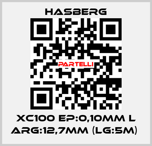 XC100 EP:0,10MM L ARG:12,7MM (LG:5M)  Hasberg