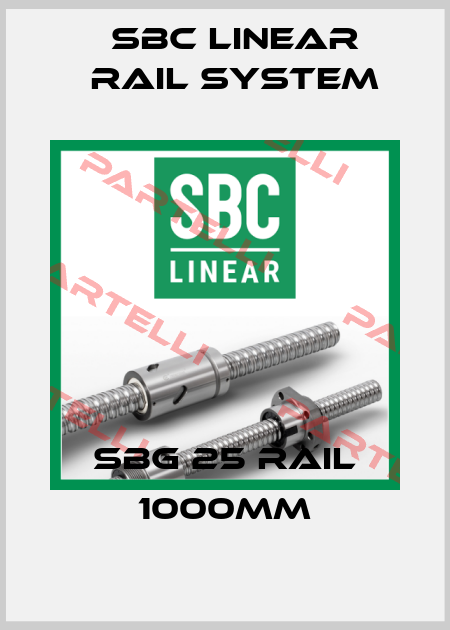 SBG 25 Rail 1000mm SBC Linear Rail System