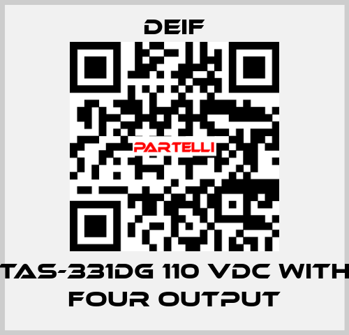 TAS-331DG 110 VDC with four output Deif