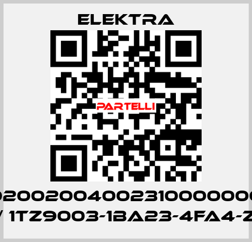 02002004002310000000 / 1TZ9003-1BA23-4FA4-Z ELEKTRA