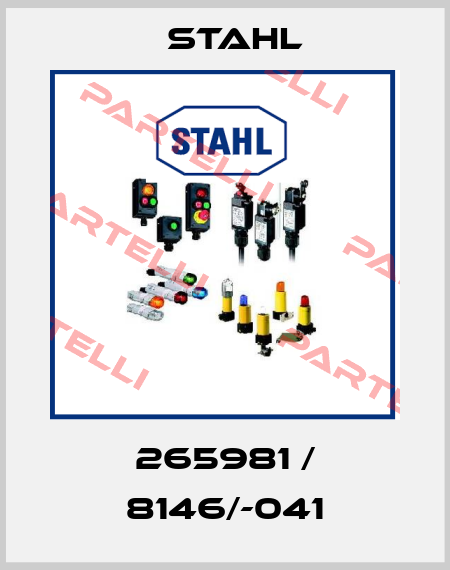265981 / 8146/-041 Stahl