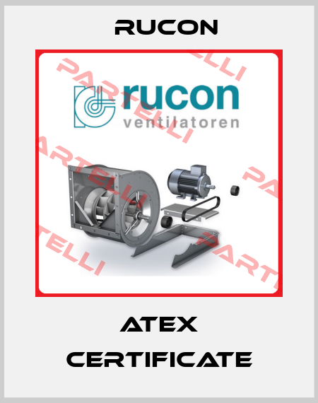 ATEX certificate Rucon