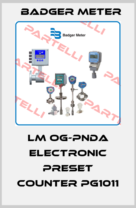 LM OG-PNDA electronic preset counter PG1011 Badger Meter