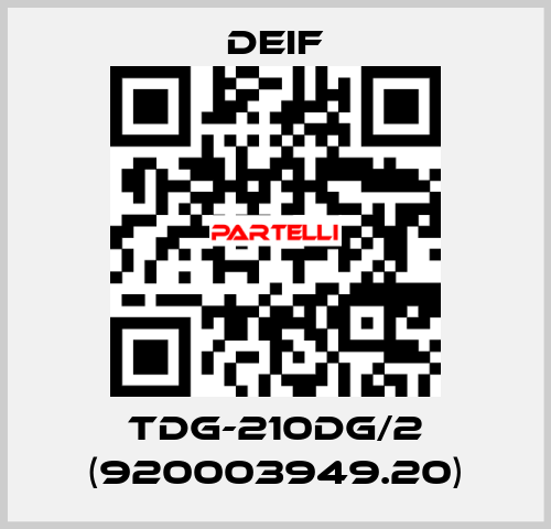 TDG-210DG/2 (920003949.20) Deif