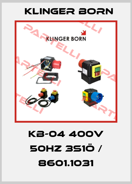 KB-04 400V 50Hz 3s1ö / 8601.1031 Klinger Born