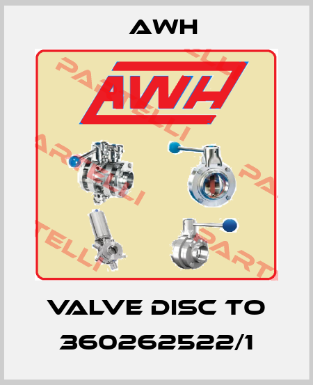 Valve disc to 360262522/1 Awh