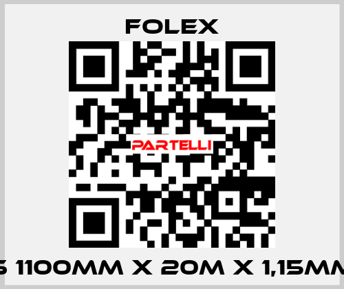 S 1100mm x 20m x 1,15mm Folex