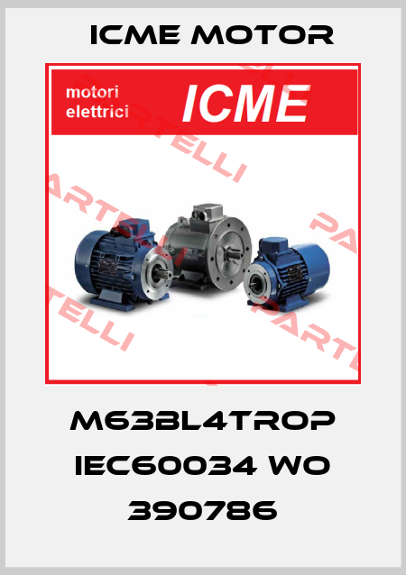 M63BL4TROP IEC60034 WO 390786 Icme Motor