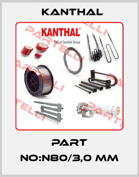 part no:N80/3,0 MM Kanthal