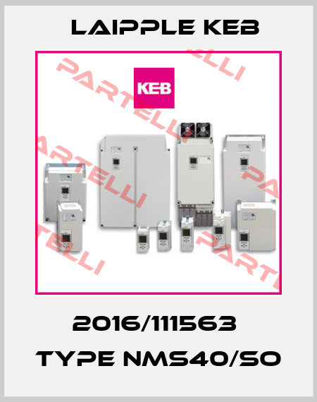 2016/111563  Type NMS40/SO LAIPPLE KEB