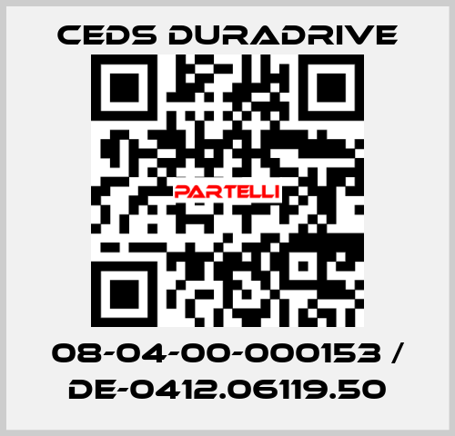 08-04-00-000153 / DE-0412.06119.50 Ceds Duradrive
