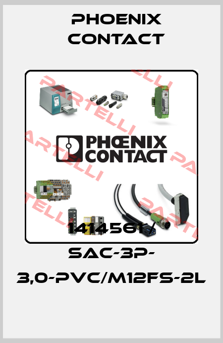 1414561 / SAC-3P- 3,0-PVC/M12FS-2L Phoenix Contact