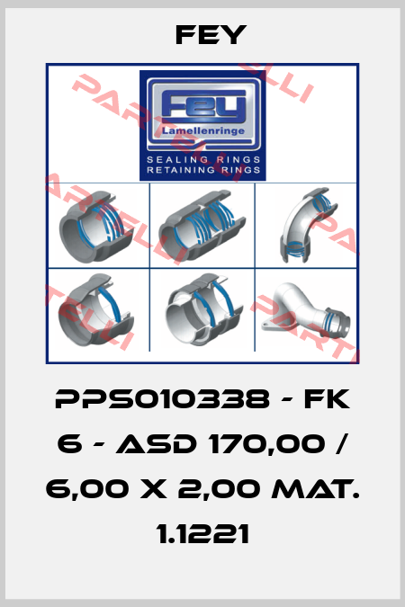 PPS010338 - FK 6 - ASD 170,00 / 6,00 x 2,00 Mat. 1.1221 Fey