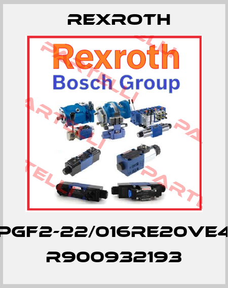 PGF2-22/016RE20VE4 R900932193 Rexroth