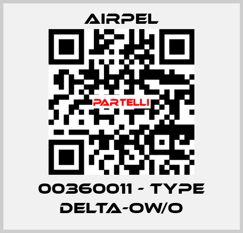00360011 - Type DELTA-OW/O Airpel