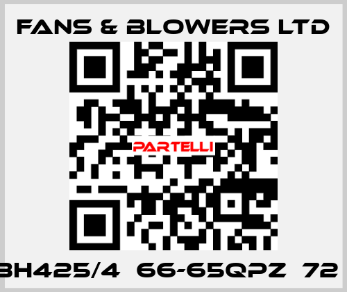 BH425/4  66-65QPZ  72㎏ Fans & Blowers Ltd