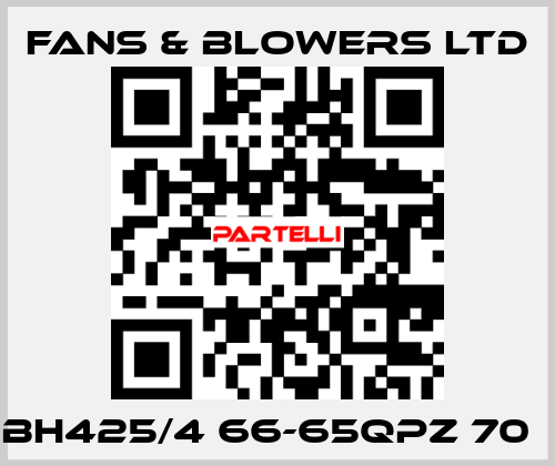 BH425/4 66-65QPZ 70㎏ Fans & Blowers Ltd