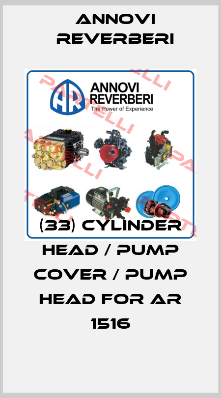 (33) cylinder head / pump cover / pump head for AR 1516 Annovi Reverberi