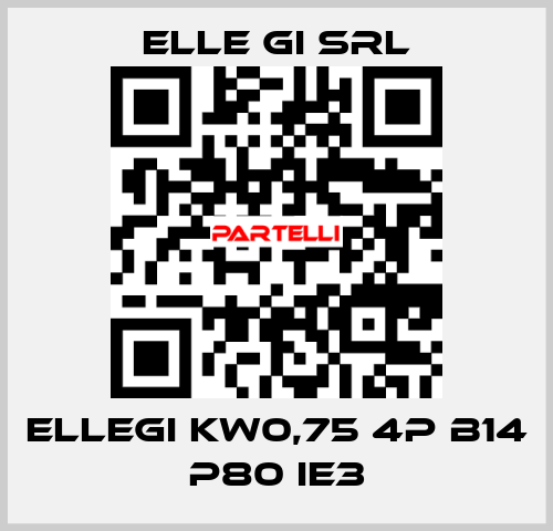 Ellegi Kw0,75 4P B14 P80 ie3 ELLE GI SRL