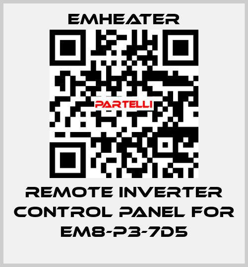Remote inverter control panel for EM8-P3-7d5 EMHEATER