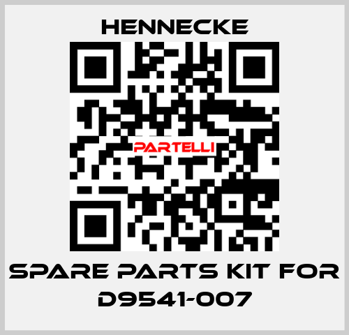spare parts kit for D9541-007 Hennecke
