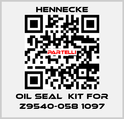 oil seal  kit for Z9540-058 1097 Hennecke