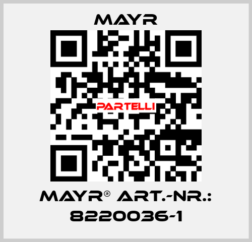 mayr® Art.-Nr.: 8220036-1 Mayr