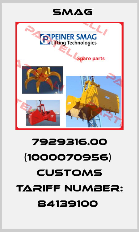 7929316.00 (1000070956)  customs tariff number: 84139100  Smag