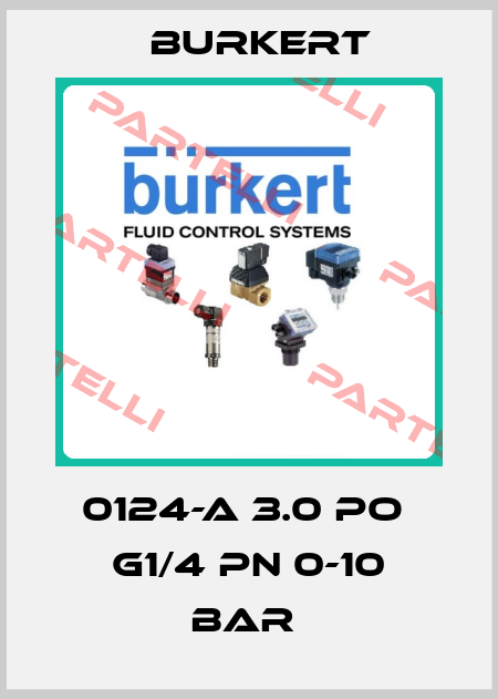0124-A 3.0 PO  G1/4 PN 0-10 BAR  Burkert