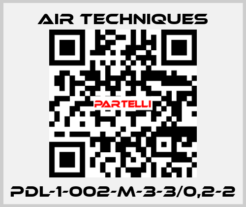 PDL-1-002-M-3-3/0,2-2 Air Techniques