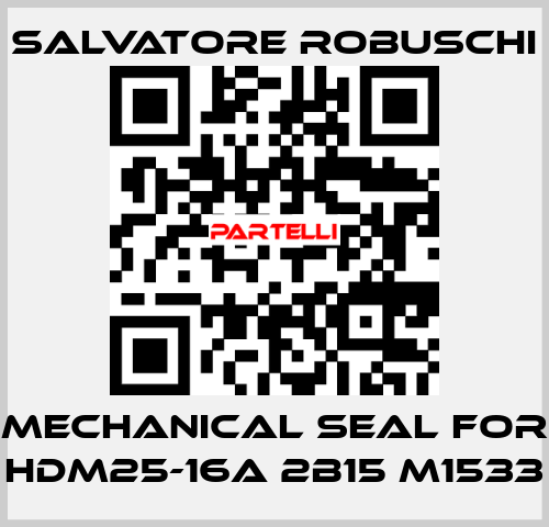 mechanical seal for HDM25-16A 2B15 M1533 SALVATORE ROBUSCHI