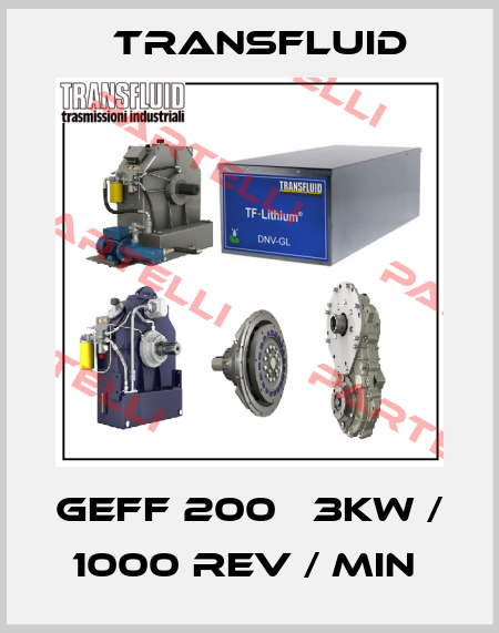 GEFF 200   3kW / 1000 rev / min  Transfluid