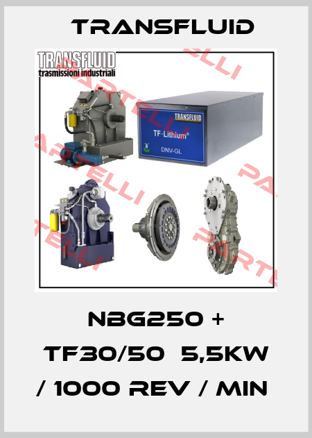 NBG250 + TF30/50  5,5KW / 1000 rev / min  Transfluid