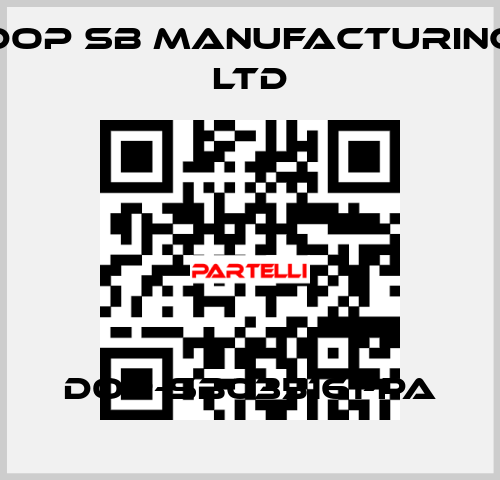 DOP-SB035161-PA DOP SB Manufacturing Ltd