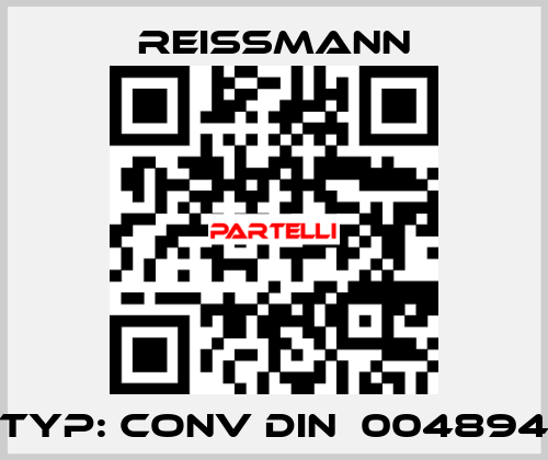 Typ: CONV DIN  004894 Reissmann