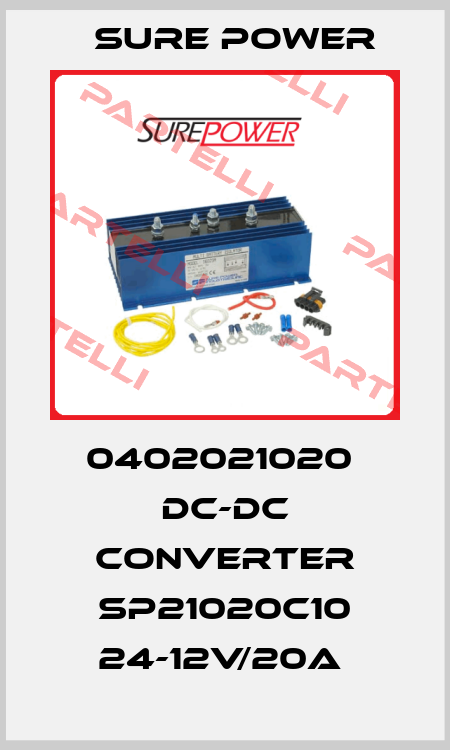 0402021020  DC-DC Converter SP21020C10 24-12V/20A  Sure Power
