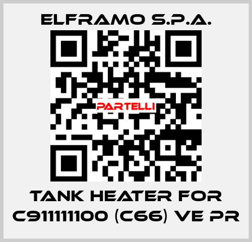 tank heater for C911111100 (C66) VE PR Elframo S.P.A.
