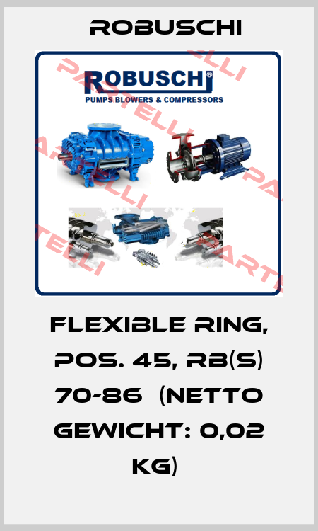 Flexible Ring, Pos. 45, RB(S) 70-86  (netto Gewicht: 0,02 kg)  Robuschi