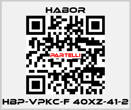 HBP-VPKC-F 40XZ-41-2 Habor