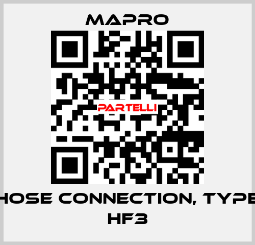 Hose connection, type HF3 Mapro