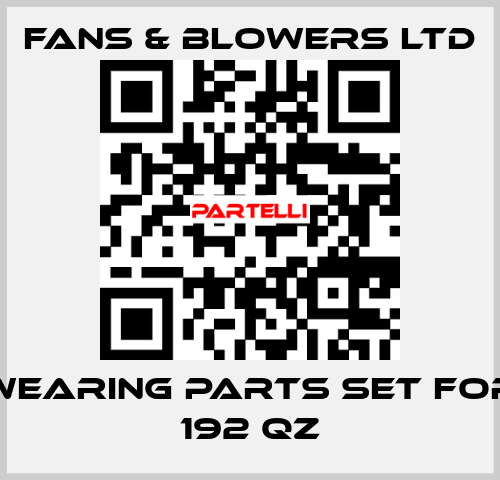 Wearing parts set for 192 QZ Fans & Blowers Ltd
