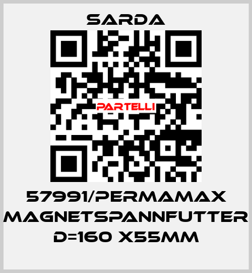 57991/PERMAMAX Magnetspannfutter D=160 x55mm Sarda