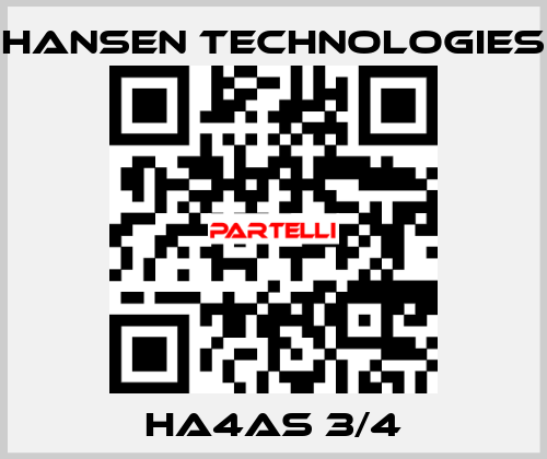 HA4AS 3/4 HANSEN TECHNOLOGIES